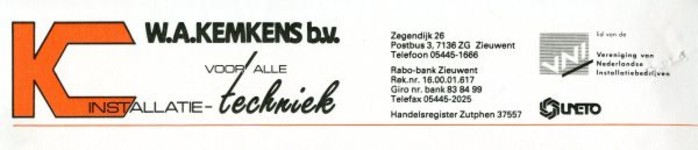 02531 W.A. Kemkens b.v. - installatietechniek