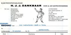 02915 H.J.J. Dankbaar, voor al uw elektriciteitswerken, ook voor: wasautomaten, droogautomaten, vaatwasmachines, ...