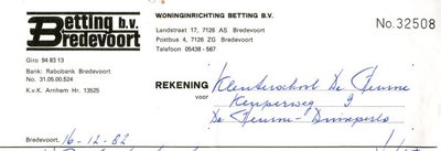 0849-03394 Betting b.v., woninginrichting