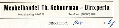 0849-03443 Th. Schuurman, meubelhandel