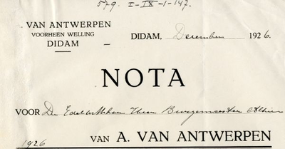 0849-3605 A. van Antwerpen, voorheen Welling