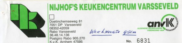 0849-3675 Nijhof's Keukencentrum