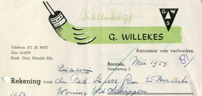 0849-3701 Schildersbedrijf G. Wilekes, aannemer van verfwerken