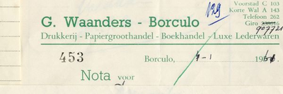 0849-3710 G. Waanders, drukkerij - papiergroothandel - boekhandel - luxe lederwaren