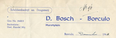 0849-3719 D. Bosch, schildersbedrijf en drogisterij