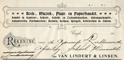 0849-3743 Van Lindert & Linsen, boek- muziek-, plaat- en papierhandel - handel in kantoor-, school-, schrijf- en ...