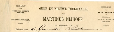 0849-3792 Oude en nieuwe boekhandel van Martinus Nijhoff, magazijn van oude en nieuwe boeken - boekverkoopingen