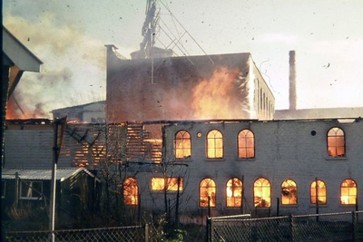 1753 Brand in lederwarenfabriek Hulshof Herwalt