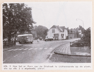 502 Straatbeeld met bus bij 'De Driehoek'