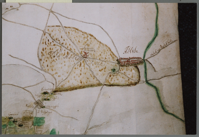 5087 Kaart door Jan van Lindt, collectie Gelders Archief. detail Aalten, Aalter Es