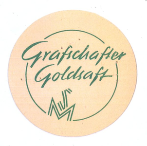 158-1 Beker-rondel: Grafschafter Goldsaft