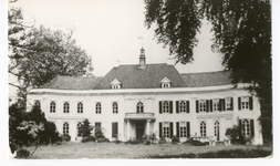 198 Ansichtkaart van Huis Landfort, zuidgevel, 14x9cm, zwartwit, uitgegeven door J. Rietman, Gendringen