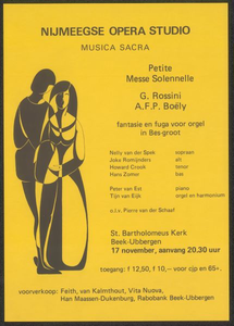 34 Nijmeegse Opera Studio - Musica Sacra - o.l.v. Pierre van der Schaaf. St. Bartholomeus Kerk Beek-Ubbergen