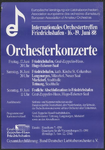 54 Orchesterkonzerte. Internationales Orchestertreffen Friedrichshafen. Europäische Vereinigung von ...