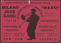 71 Twee avonden internationale jazz. Milano Jazz Gang (Italië), Waso, semi-zigeuner formatie uit Antwerpen. Pam-Pam Groenlo
