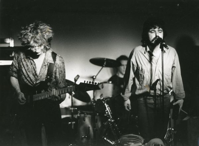 1100-112-172 So What/Fles & the Gang/Janky Trader v.l.n.r. Jan Wilm Tolkamp, drummer Sander Ponne, Hans Fles als zanger