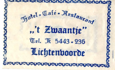 036 Hotel café restaurant ' 't Zwaantje'