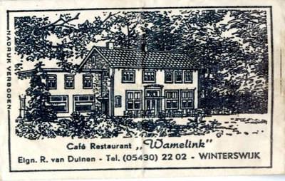 046 Café restaurant 'Wamelink'. Eign. R. van Duinen
