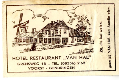 054 Hotel restaurant 'Van Hal'