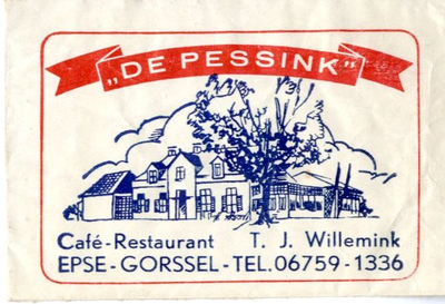 062 Café restaurant 'De Pessink'. T.J. Willemink