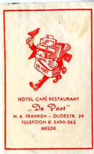 066 Hotel café restaurant 'De Post'. H.A. Franken