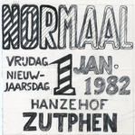 22 Poster van een optreden van Normaal in de Hanzehof in Zutphen (ontwerp)