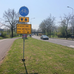 NL-DtcSARA_1628_0041 Corona maatregel op het fietspad
