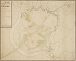 186 Plan van de stad en de fortificatiën van Doesburg, [18e eeuw]