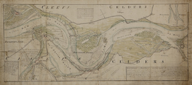 208-0002 Kaart figuratief van de Waalstroom van Schenkenschans tot beneden het canaal te Pannerden..., 20 october 1753