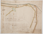 216-0002 Kaart van den Spijkschen dijk en de geprojecteerde inlage daarin, januari-februari, mei 1721