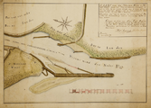 268 Kaart van den nieuwen mond der Neder-Rhijn boven het Pannerdensche canaal..., 23 juli 1784