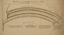 288 Plan van het nieuwe canaal door de Pley, met de pylingen, [ca. 1775]
