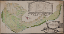 887-0001 Caarte der Aengewonnen landereien, wy en rysweerden onder Herwen in de Overbetuwe gelegen, 1750