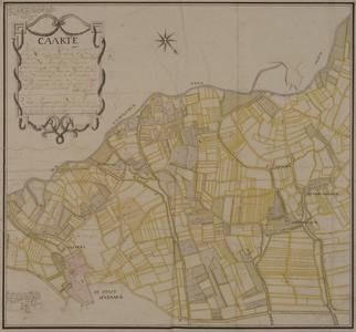 279 Caarte van den zogenaamden Bylandse Tient, gelegen in het Ampt Lijmers onder de kerckspielen Oud-Sevenaar en ...