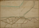 2549 Caart Figuratief van de situatie der riviere de Whaal : met de daarin gelegene sluijswercken..., 1 augustus 1760