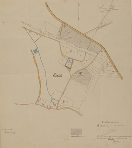 68 [Het goed Poelwijk onder Zevenaar : met arcering der in 1924 verkochte percelen, 6 augustus 1924