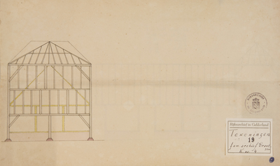 407-0002 [Een schuur of boerenwoning vermoedelijk te bouwen op het landgoed Zypendaal, [19e eeuw]