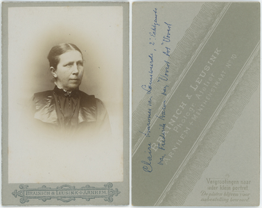 284-0015 Claire, barones van Lamsweerde, tweede echtgenote van Frederik baron van Voorst tot Voorst , 1881-1904