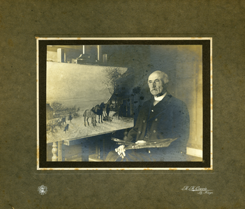 504 Cornelis Schermen in zijn atelier, ca. 1900