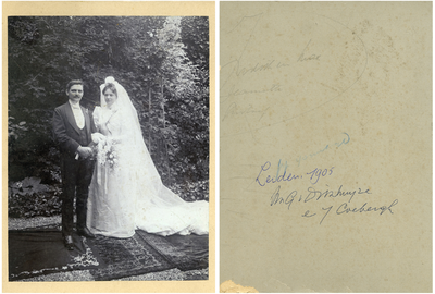 505 Huwelijk G. van Ditzhuyzen en J. Coebergh, 1905