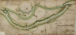 3-0004 Kaerte van de canalen des Ysselstrooms voor de stadt Doesborgh : met een corte verclaringe, 10 oktober 1632