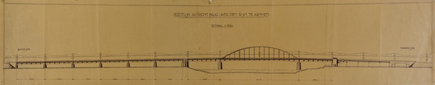 1139 Oostelijk aanzicht brug over den Rijn te Arnhem, ca. 1930