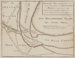 1186 Kaart waar op afgebeeld den inschaarenden oever van 'sGravenwaard en Herwen in 1761, 1763 en 1765..., 1765