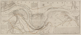 1190 Kaart figuratief van de Waalstroom van Schenkenschans tot beneden het canaal te Pannerden..., 20 october 1751-6 ...