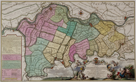 23-0001 Kaart van de Graafschappen Buuren en Culenburg, neffens de aangrensende Oude Abdij van Mariënwaard, het Ambt ...