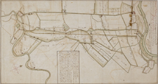 26 Kaart figuratief van de geproiecteerde overlaet door de heeren Lulofs en Bolstra boven den Diefdijck, 8 februari 1754