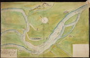 295 ...Charte van de situatie des Rijnstrooms beneden die stede van Emmerick aenwijsende naar 't leven hoecken den ...