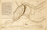 296-0001 Caarte van de rivieren omtrent Schenkenschans met de geconcipiëerde doorsnydinge over 't Spyk..., april 1696
