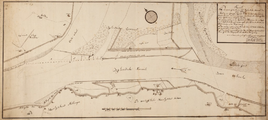 322 Kaart der waare gedaante van het Bylandsche kanaal en Boven-Whaal, met de aan beyde zijden leggende waterwerken, ...
