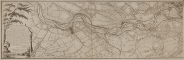 340-0001 Kaart van de Neder-Rhyn en Leck stroom : van de stad Arnhem, tot aan het Oudslykerveer, beneden de stad ...